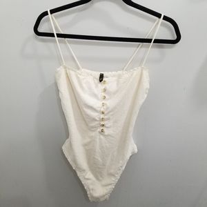 NWOT VIX Paula Herman one piece scalloped blazer cut bikini